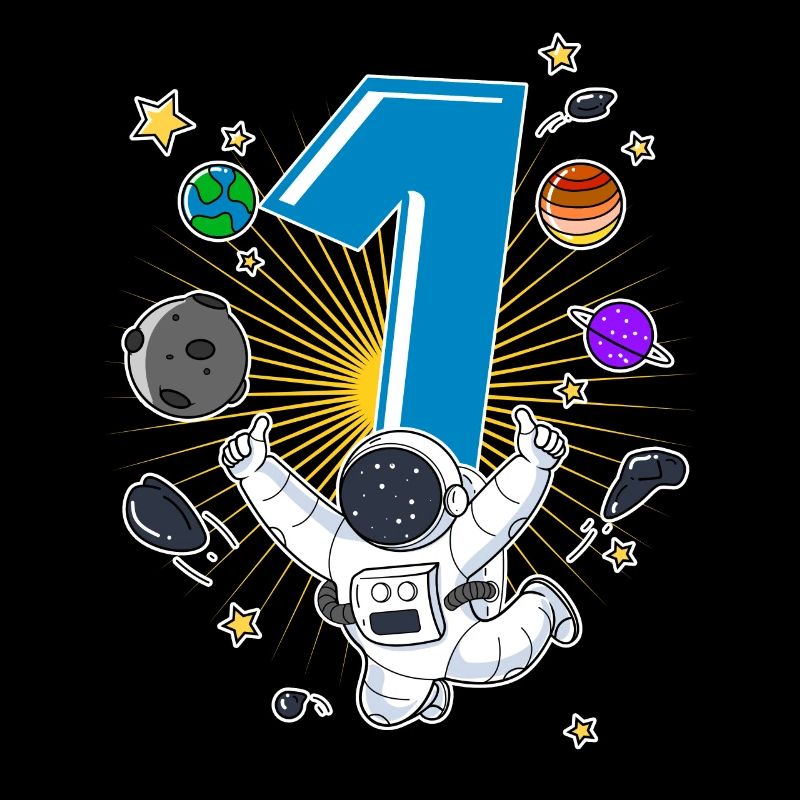 Astronaut 1 Year Space Rocket 1st Birthday