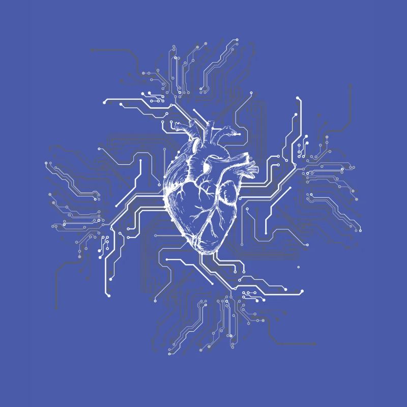 Anatomisches Herz CPU Prozessor PCB Board Computer