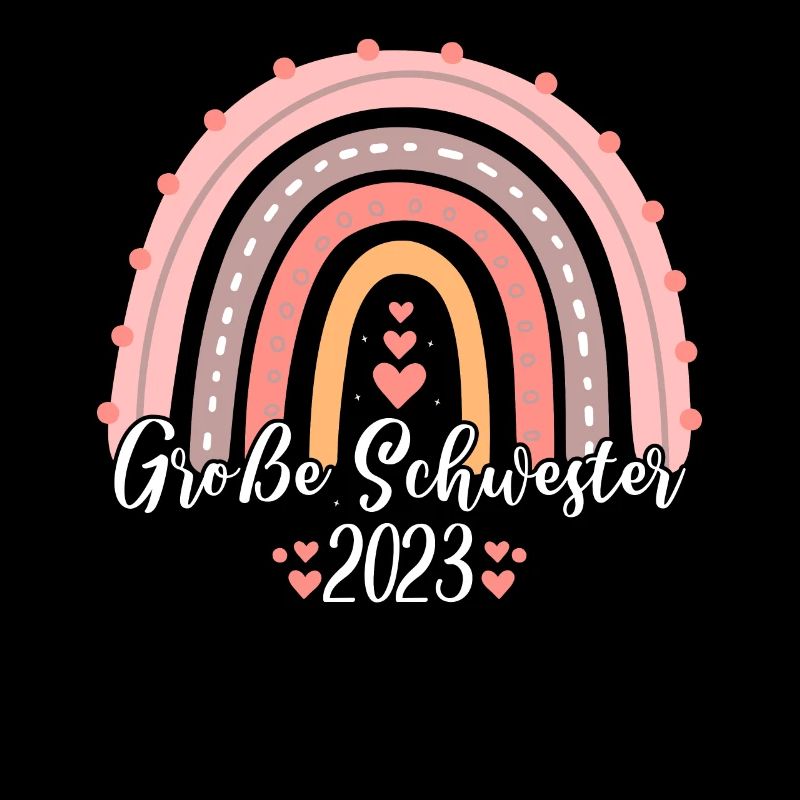 Große Schwester 2023 Boho Regenbogen Mädchen