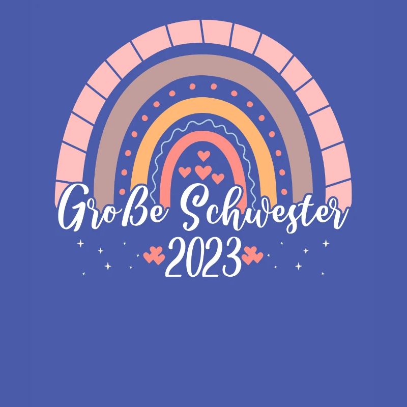 Große Schwester 2023 Boho Regenbogen Mädchen