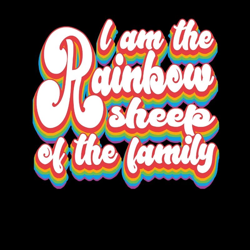 Ich bin das Regenbogenschaf der Familie - Pride
