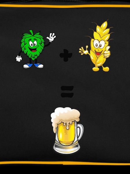 Barley and hops beer