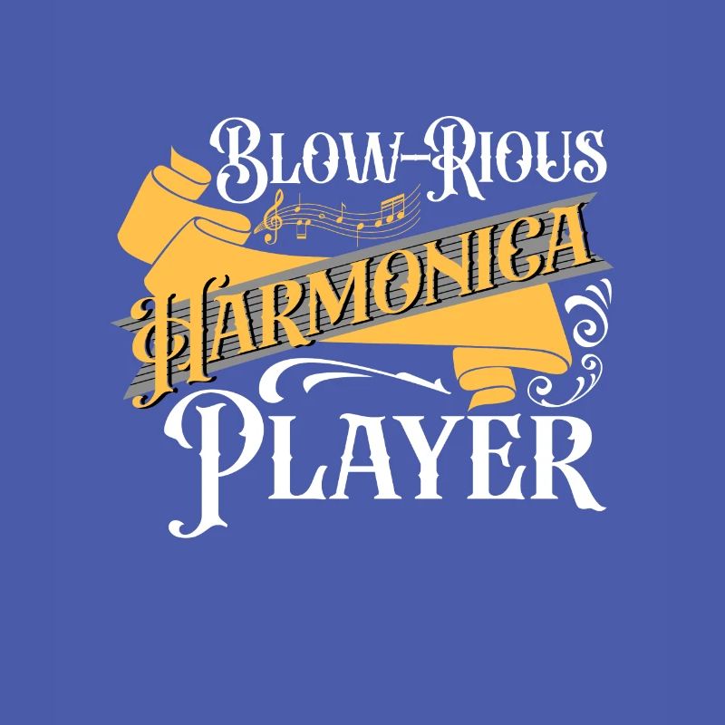 Blow-rious Harmonica Player Harmonicist Gift Idea