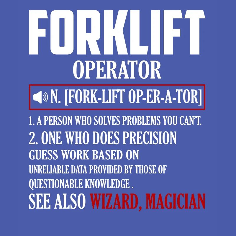 Forklift Operator Noun Driver Forklifter Operator