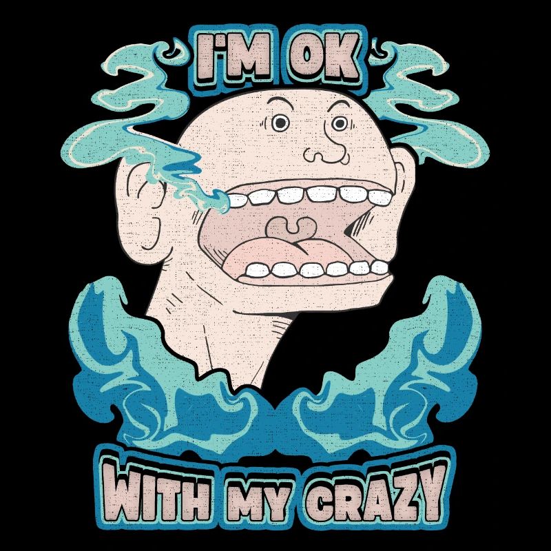 Comic, Comic-Strips, Crazy Man, lustiger Spruch