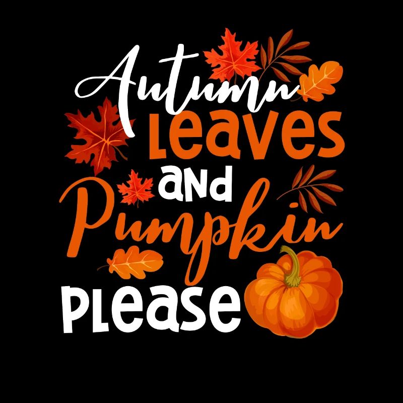 Autumn Leaves and Pumpkins Please Leaf Hello