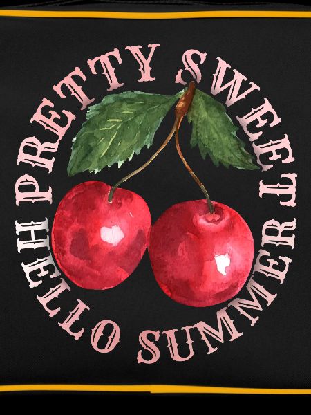 Kirsche, Cherry-Fruit Kirsche-Cherry Sommer-Spruch