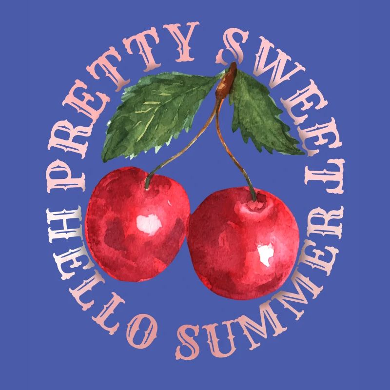 Kirsche, Cherry-Fruit Kirsche-Cherry Sommer-Spruch