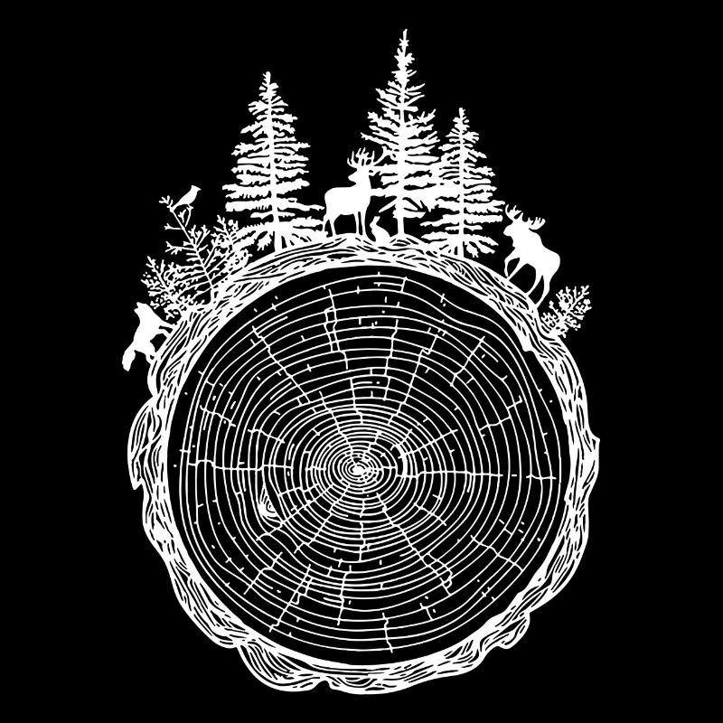 Wald auf Baumquerschnitt