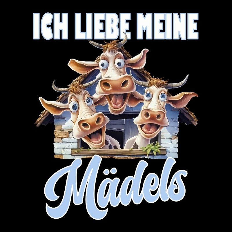 3 lustige Kühe mit Spruch