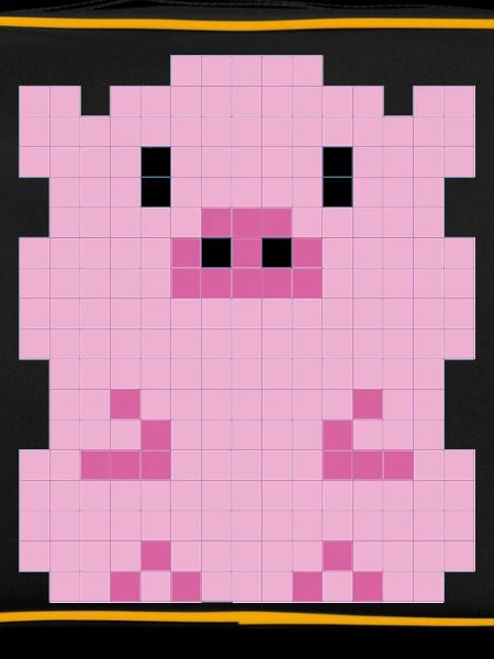 A pixelated piglet