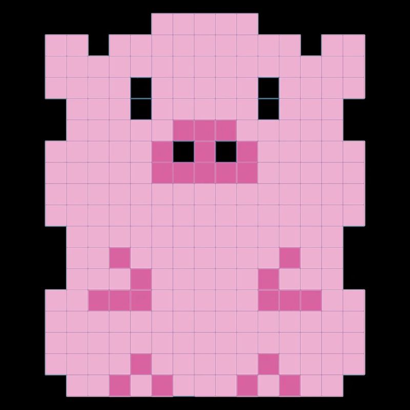 A pixelated piglet