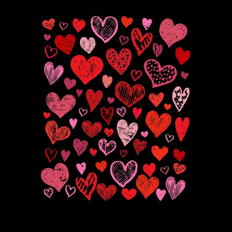 Hearts Pattern Saint-Valentin Mignon Love V-Day