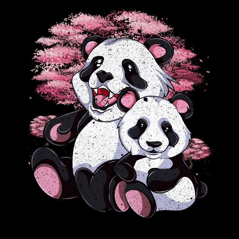Kirschblüten Baum Panda Bär Geschenk Sakura Panda