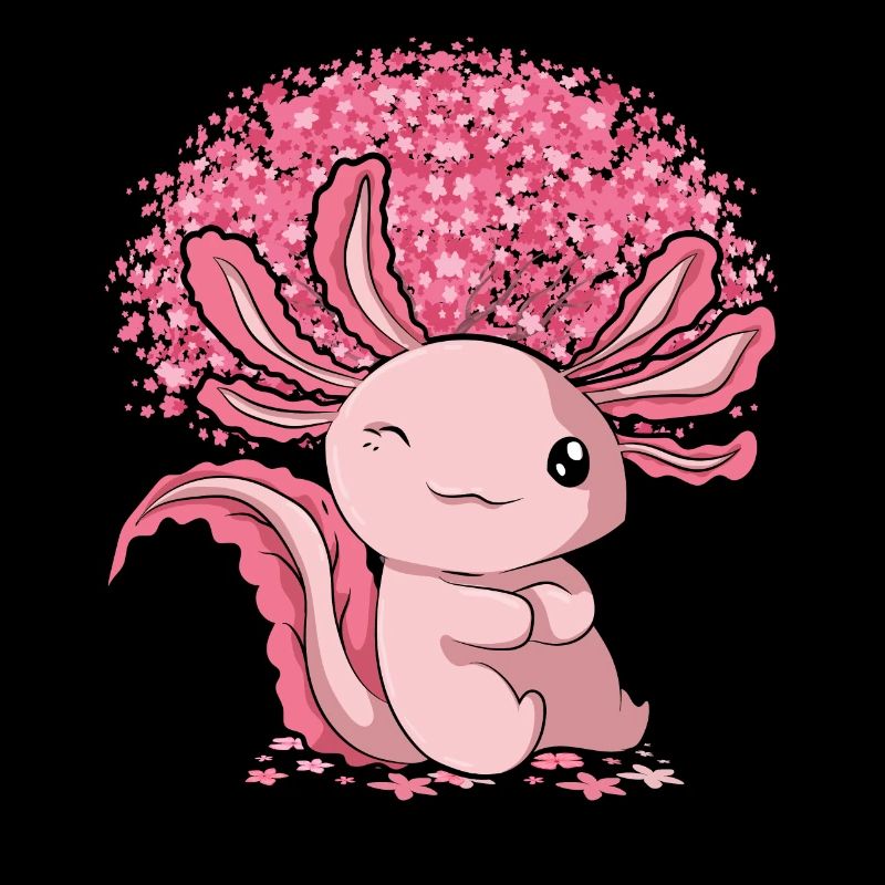 Sakura Tree Pet Cadeau Fleur de Cerisier Axolotl