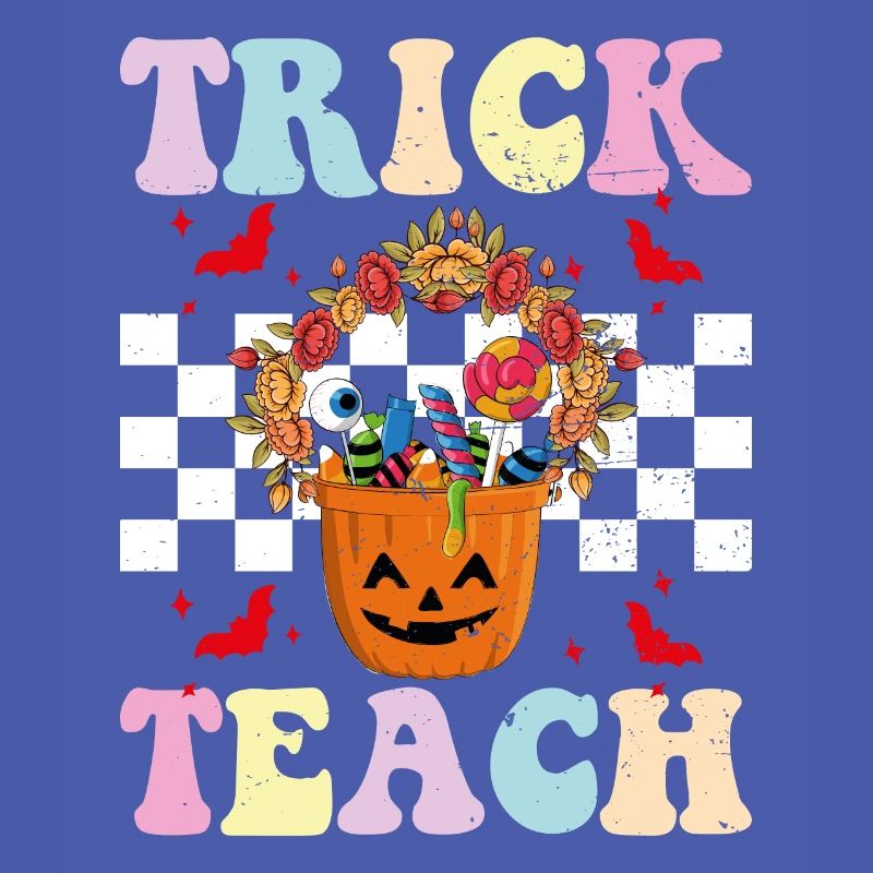 Trick oder lehren Sie lustige Halloween-Lehrer