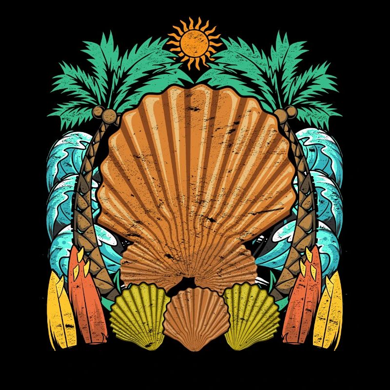Summer Palm Beach Surfing Cadeau Shell