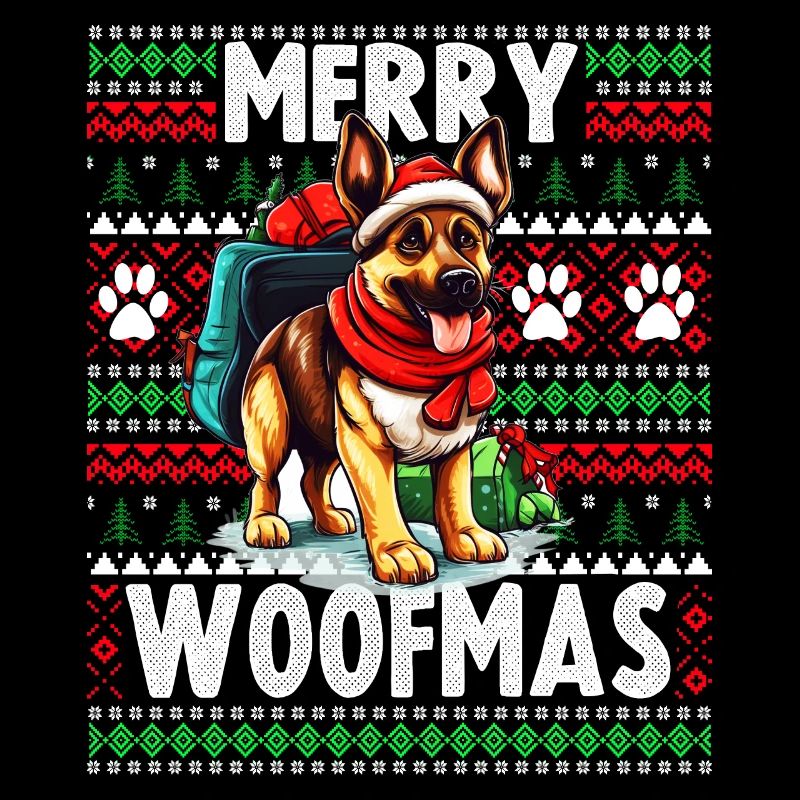 Dog Lover Christmas - Hässlicher Weihnachtspullover Germa