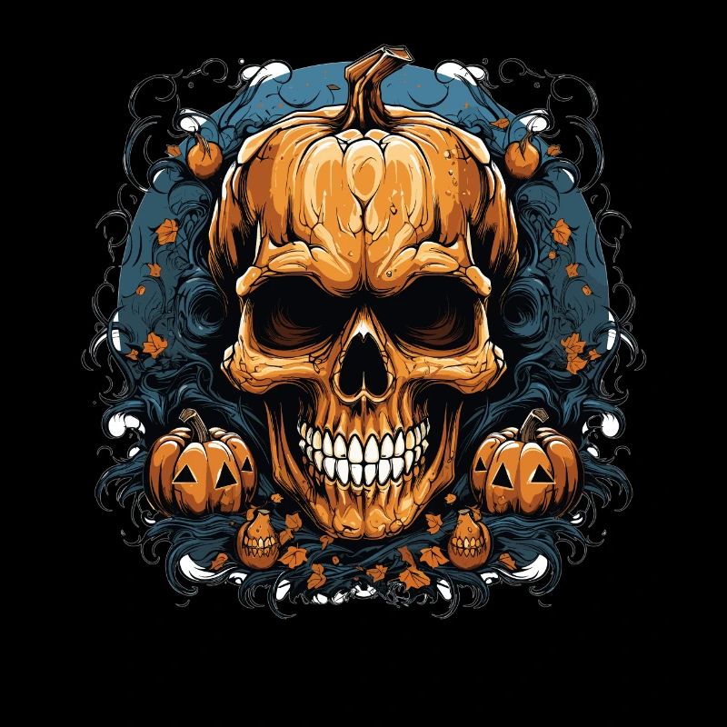 Drôle de conception de citrouille crâne d’Halloween