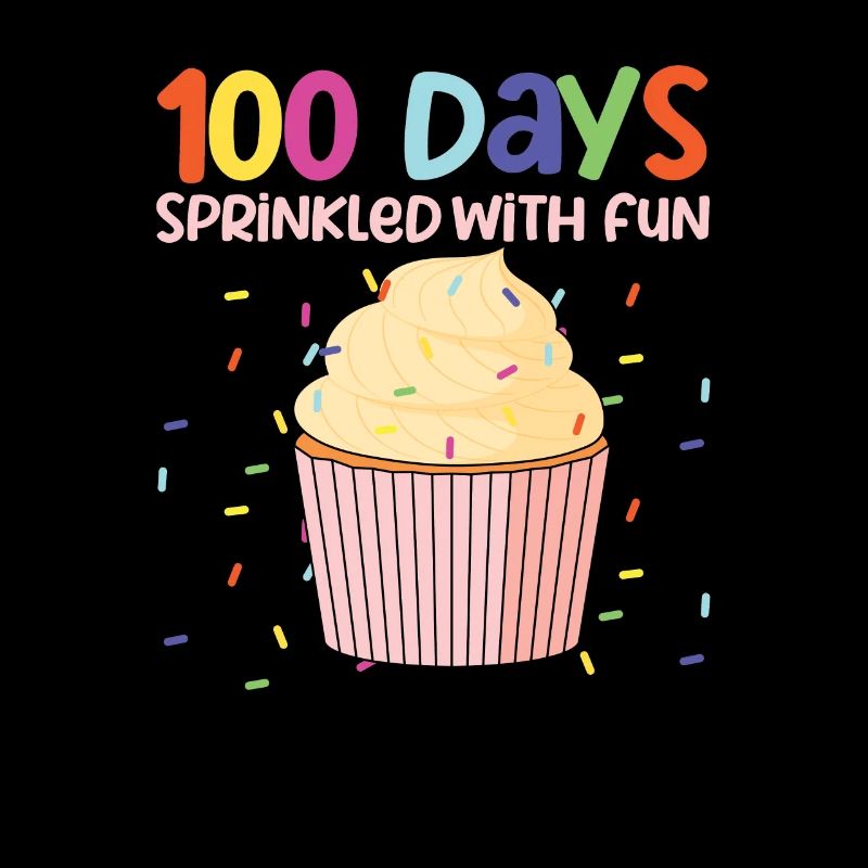 100 Tage bestreut mit Spaß Cupcake Lehrer Student