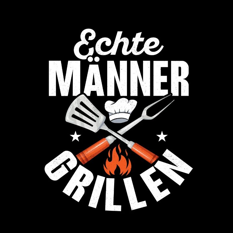 Echte Männer grillen BBQ Griller Grill