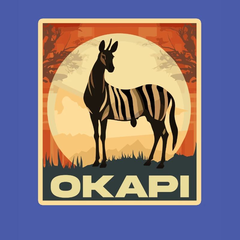 Okapi coucher de soleil Animal