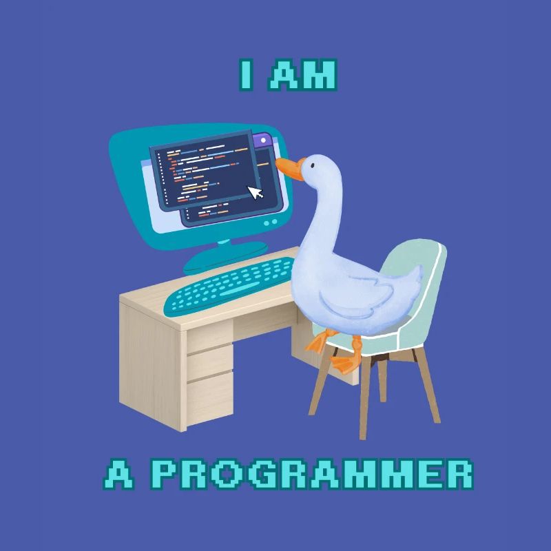 Eine Programmierer-Ente, ein lustiges Design für Programmierer