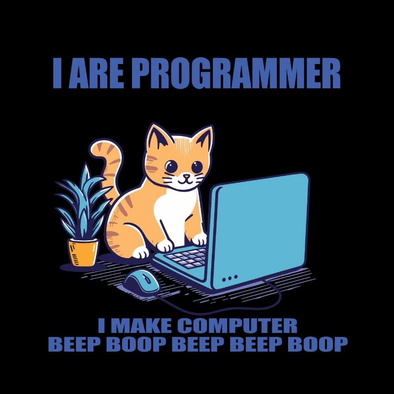 I are programmer, working cat