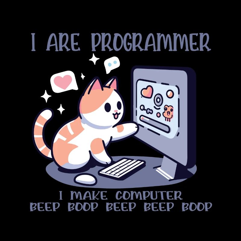 I are programmer, funny cat