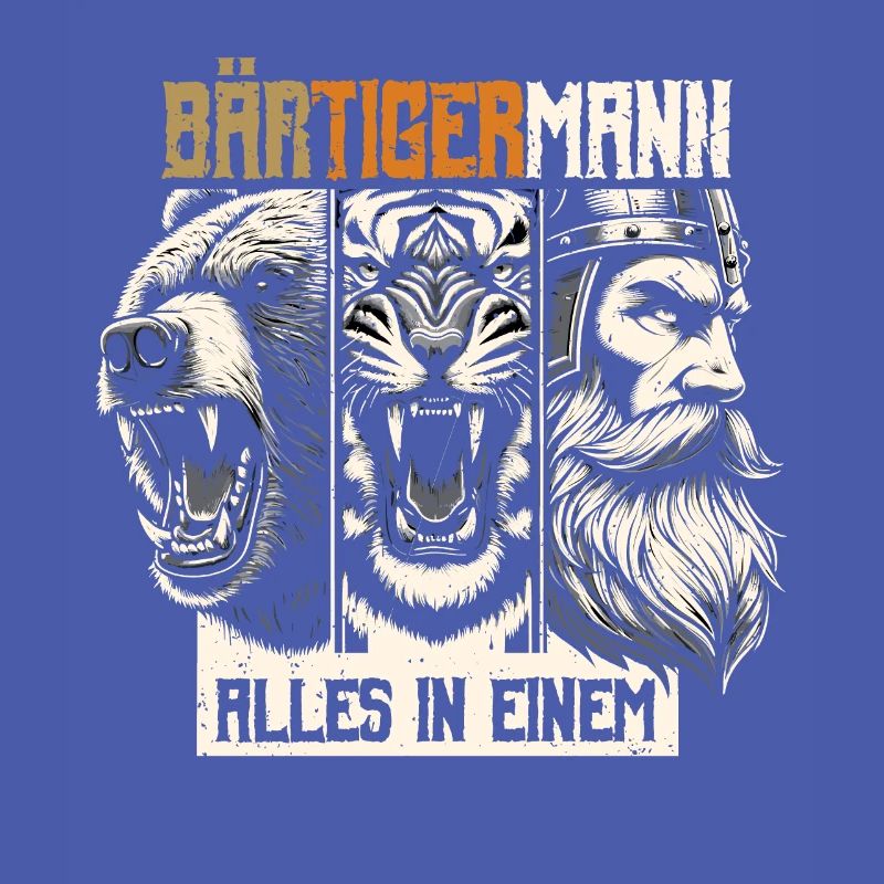 Bärtigermann Bär Tiger Mann Geschenk Bart