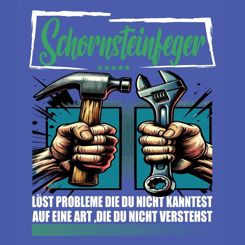 Schornsteinfeger Beruf mit lustigen Spruch