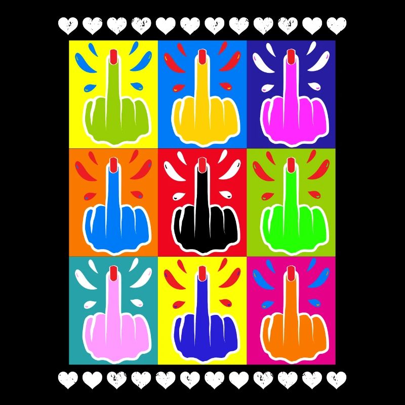 Middle Finger Pop Colour Tie Dye Cool