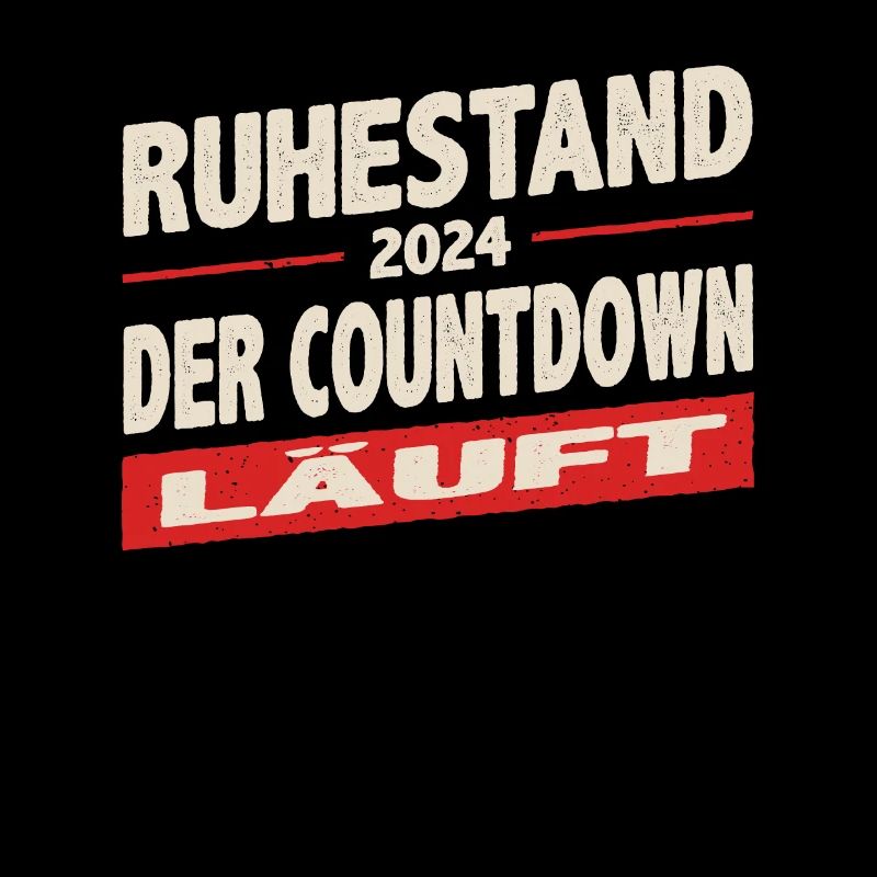 Ruhestand 2024 Countdown läuft Rot Striche