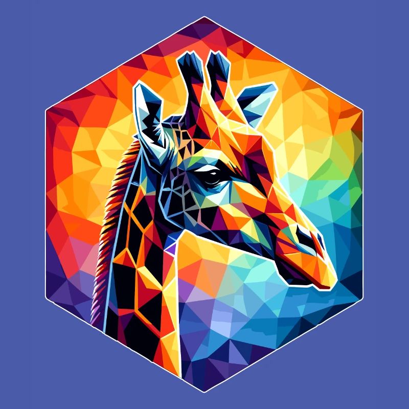 Giraffe in polygon illustration