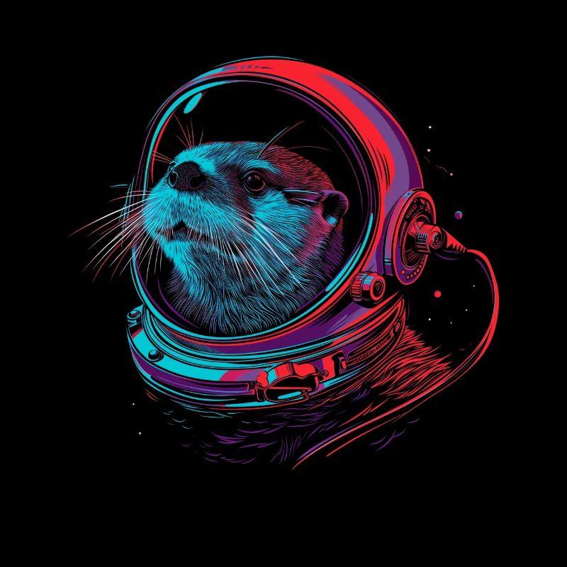 Otter Space Funny Otter Astronaut