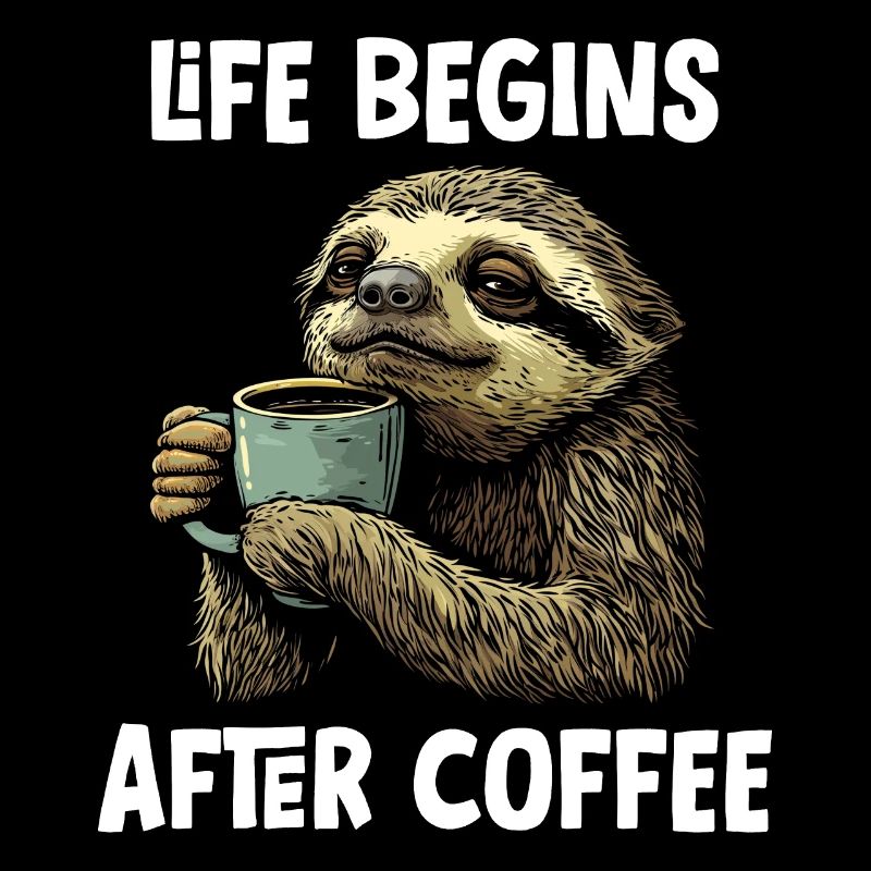 Faultier Kaffee Lustig Geschenk