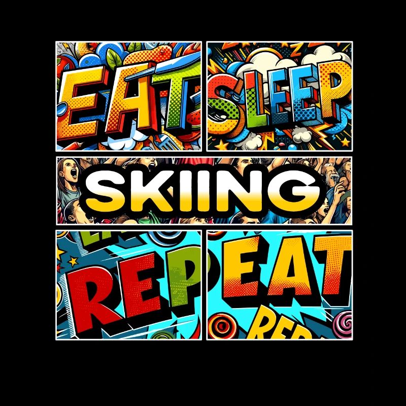 Eat sleep Skiing repeat