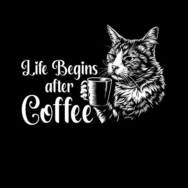 Katze Kaffee Lustig Geschenk