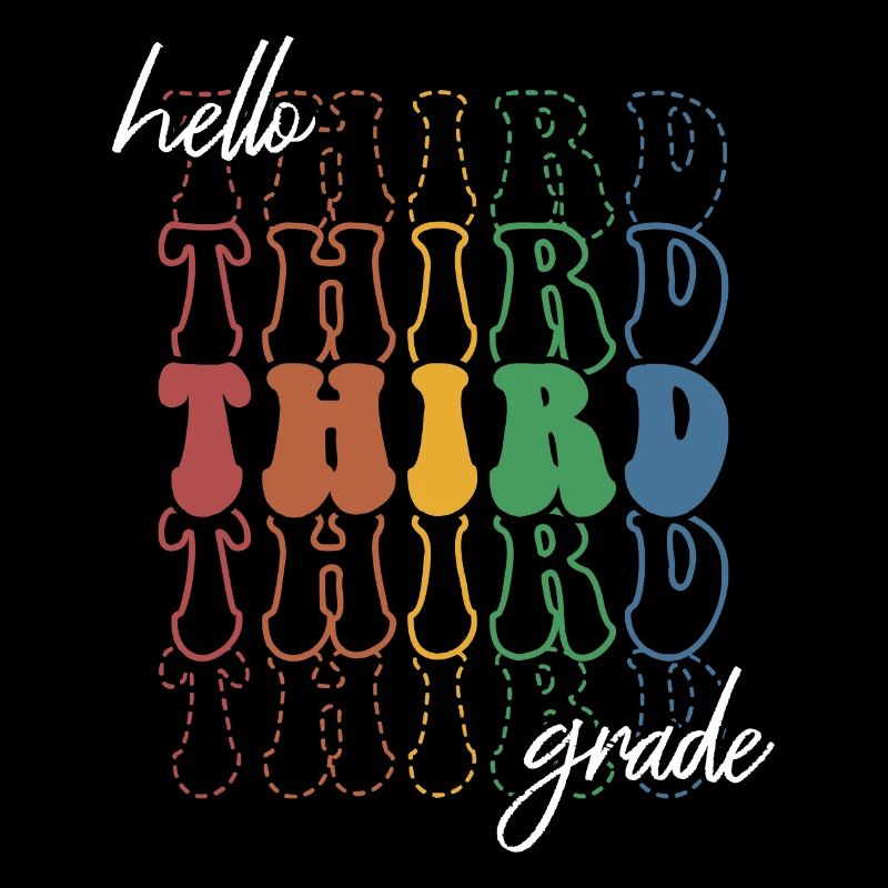 Hello 3rd Grade Retro Groovy Elementary School Gift