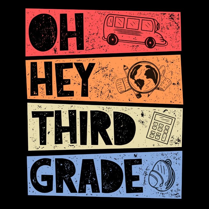 Oh Hey 3. Klasse Retro Grundschule Mädchen Junge