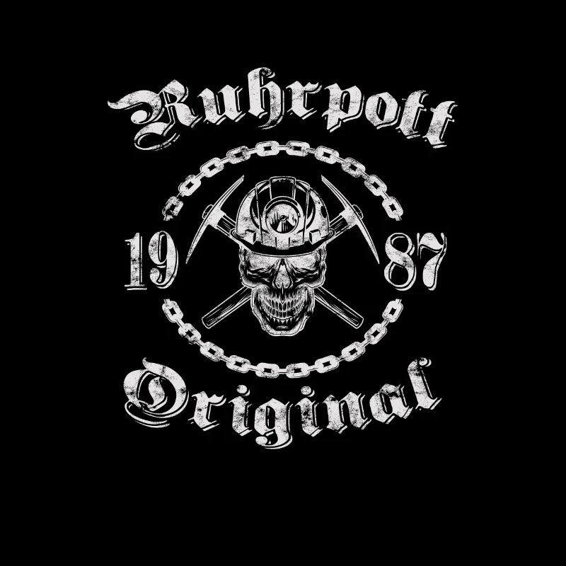 1987 Geburtstag Ruhrpott Original Schädel