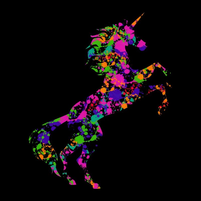 Unicorn Paint Pattern Symbol T-Shirt Spray Paint