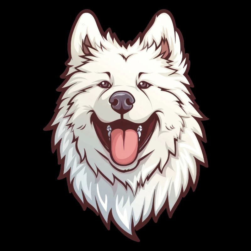 Samoyède | Samoyède | Illustration de dessin animé