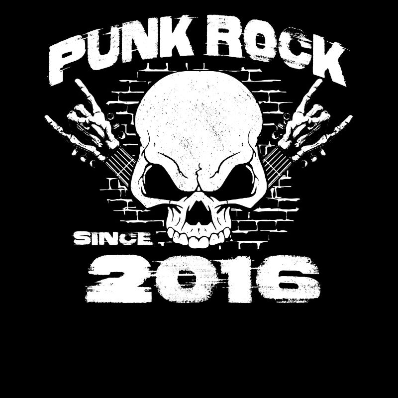Punk Rock Since 2016 - Skull Rock Hands 8th