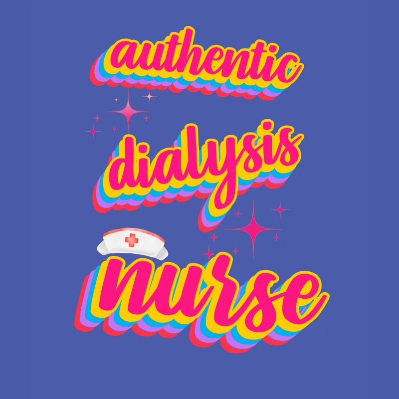 Authentische Dialyseschwester im Retro-Stil