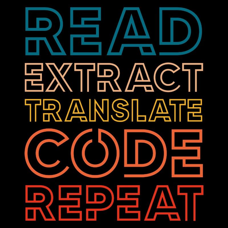 read extract translate code repeat Conception pour un