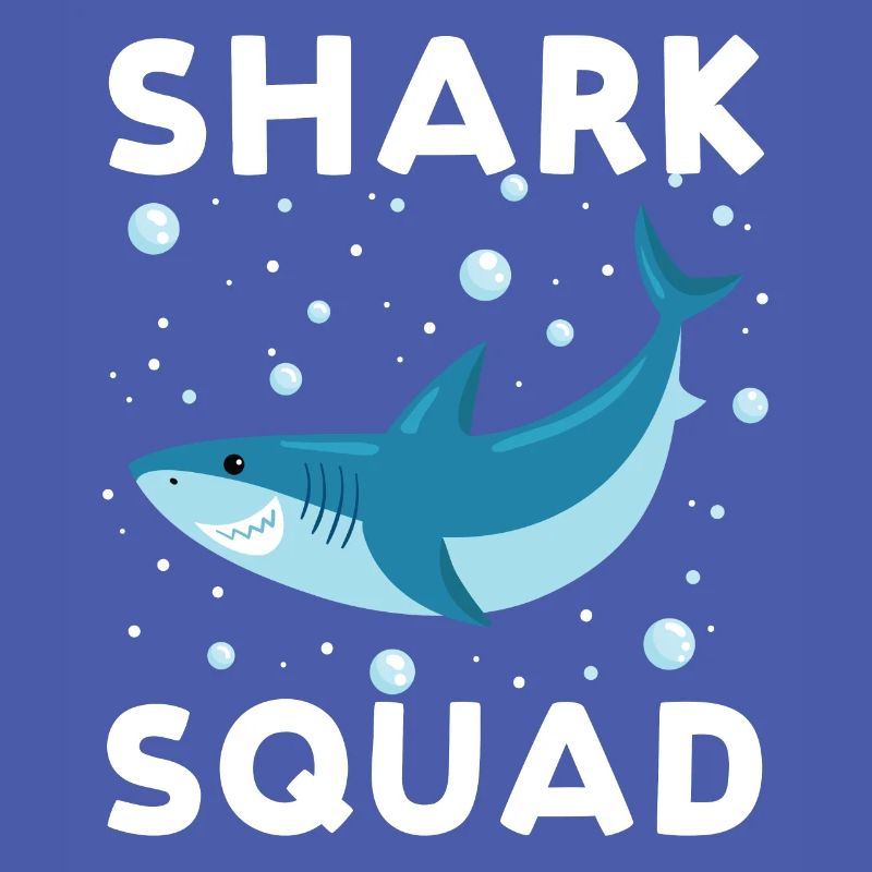 Cool Shark Squad avec planche de surf Summer Vibes
