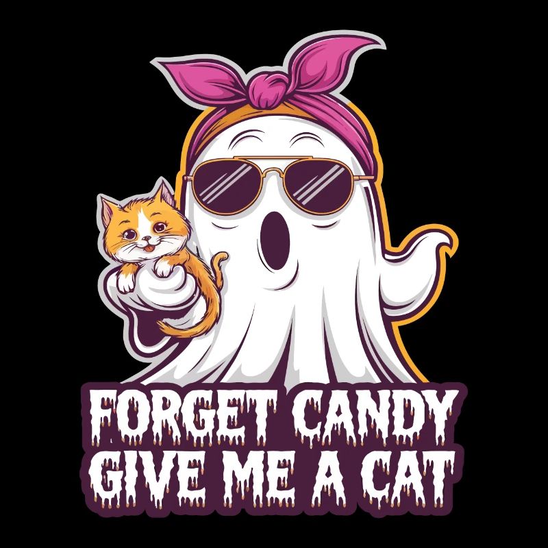 Halloween Cat Forget Candy Give Me A Cat