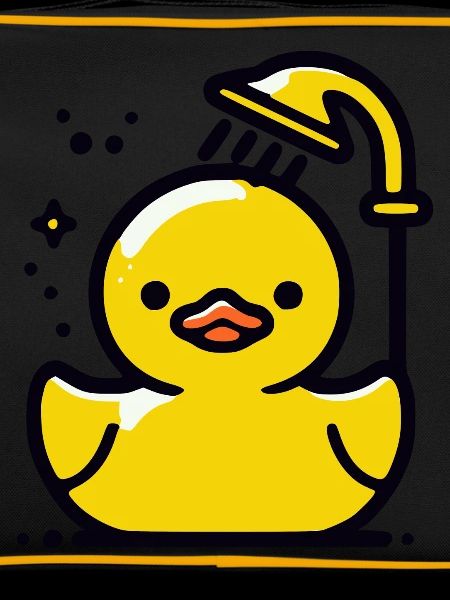 Quietschente gelbe Ente Dusche