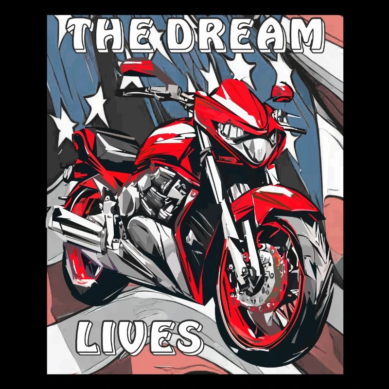 MOTORCYCLE AMERICA DRAPEAU LE RÊVE VIT